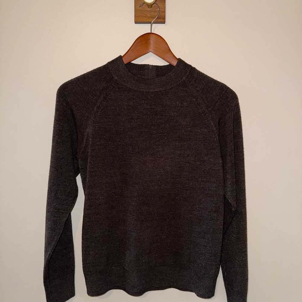 Women's  Brown Sweater with quarter zip in the back